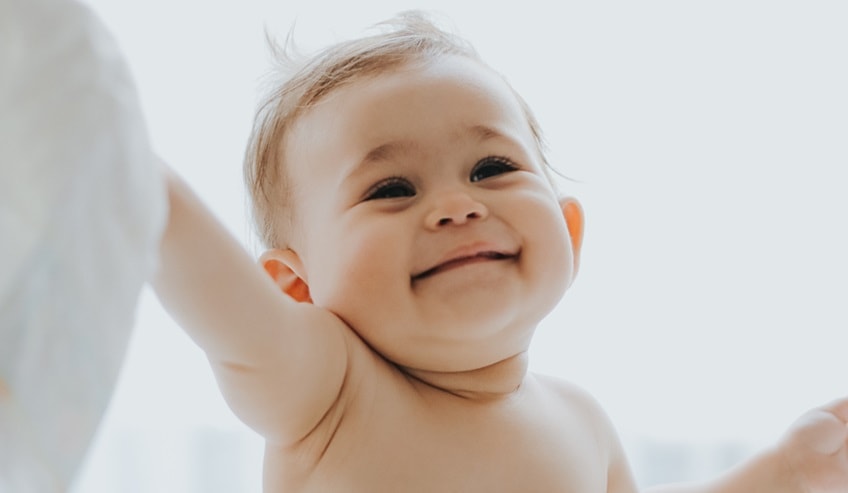 a laughing kid
