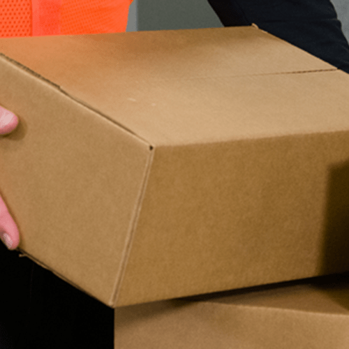 Carton box being kept on the shelf